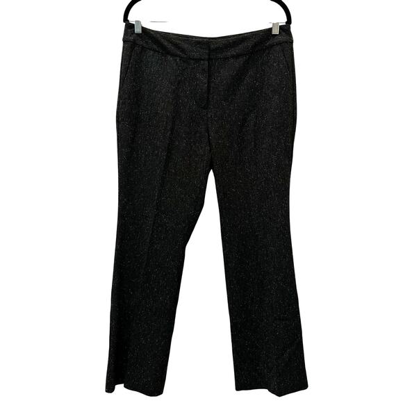 Ann Taylor Classic Dark Gray Tweed Dress Pants Size 8P Petite - Picture 1 of 12